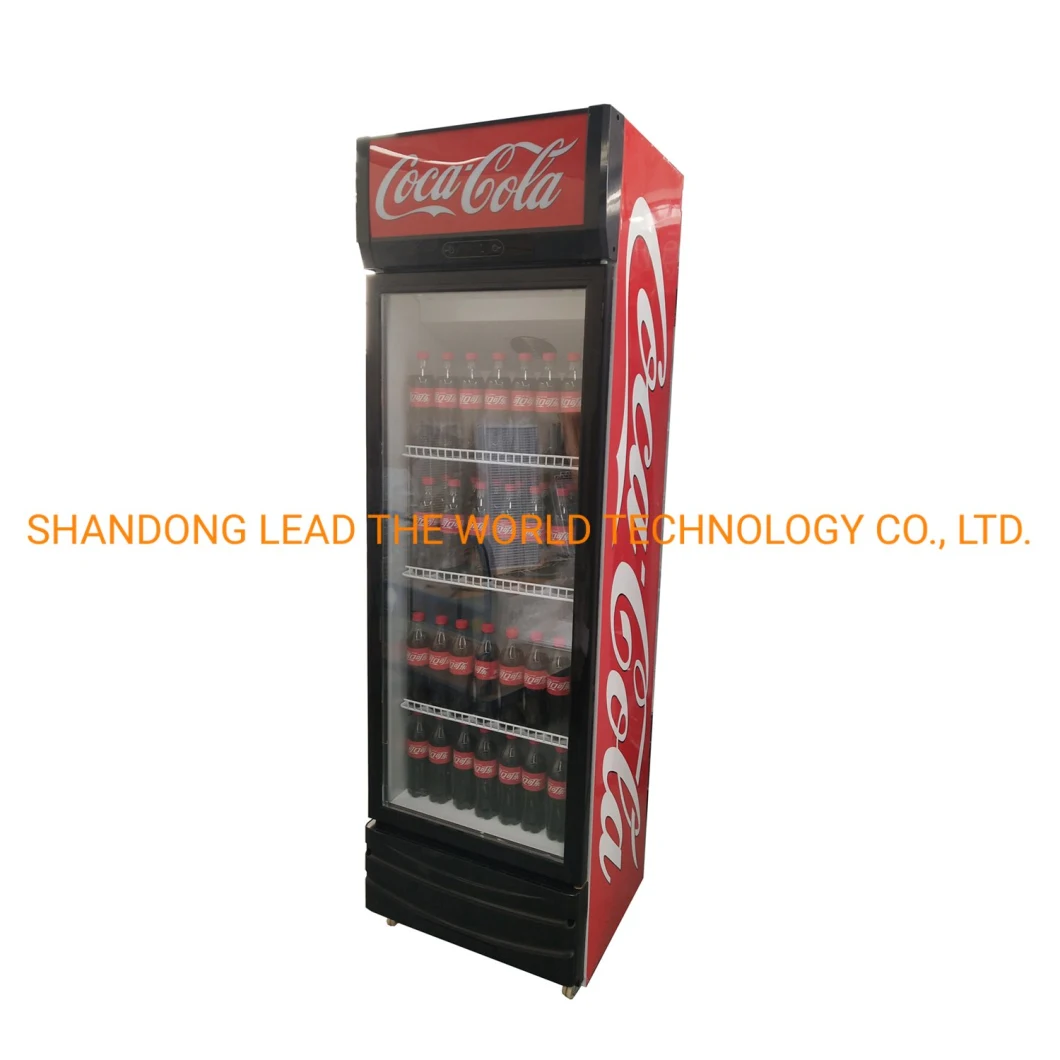 500L Capacity Refrigerant Equipment Cabinet Single Glass Door Upright Beverage Display Fridge