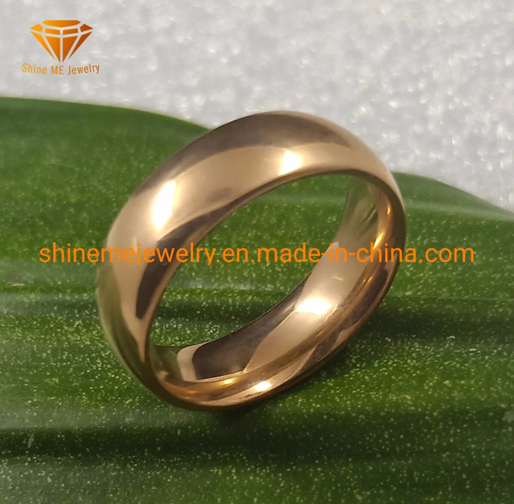 Fashion Jewelry Confirtable Rose Gold Plated Stainless Steel Jewelry Ring SSR1986