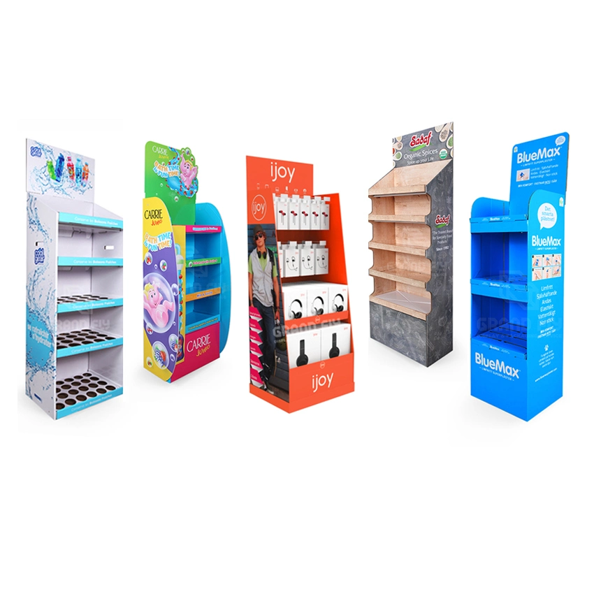 Custom Supermarket Retail Pop Cardboard Paper Display Stand for Cosmetic Lipsticks