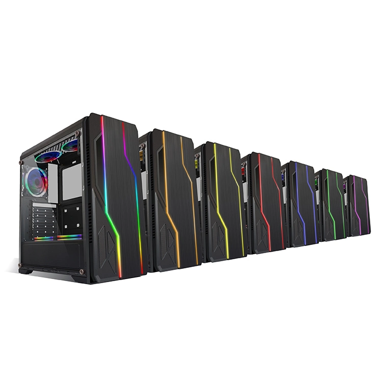 A58 ATX Flowing RGB Light Tempered Glass Computer Cases
