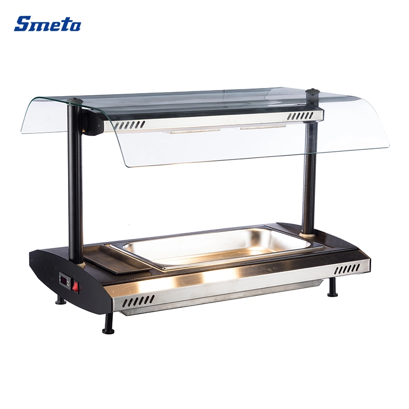 Smeta Commercial Electric Glass Cake Showcase Buffet Warmer Showcase Display