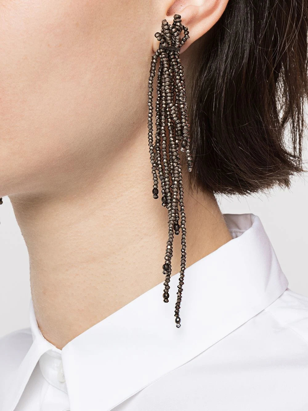 Fashion Creative Round Beads Tassels Elegant Earrings Jewelry