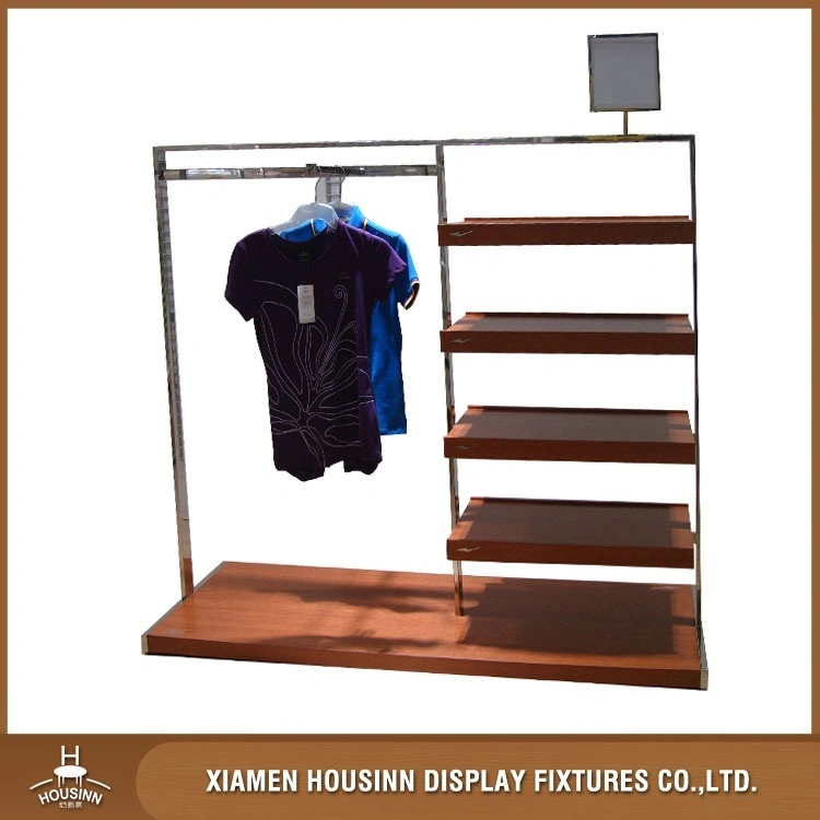 Stainless Steel Display Stand Retail Clothing Garment Display Rack