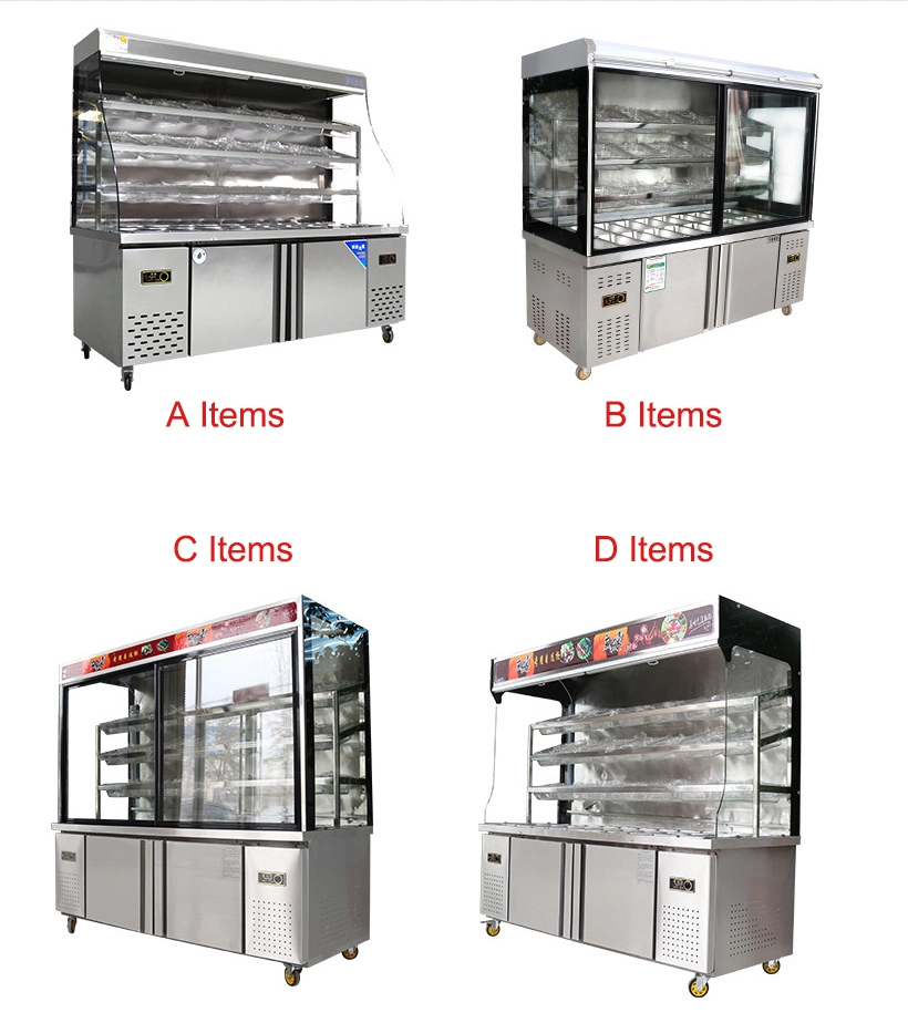 Commercial Restaurant Display Refrigerator and Cooler Display Cabinet Fridge for Malatang Hot-Pot