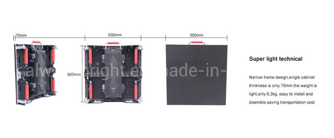 High Refresh Rate P3.91 LED Display Light Weight Aluminum Cabinet Rental LED Display