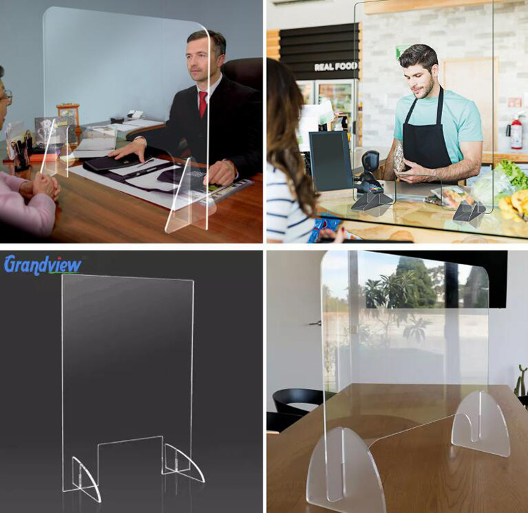 Protective Acrylic Plexi Glass Display Counter Top Sneeze Guard