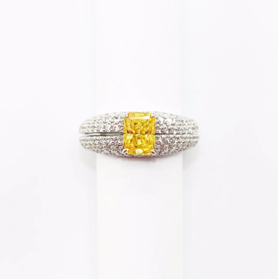 925 Silver Fashion Jewelry Creative Design a+B Side Ring