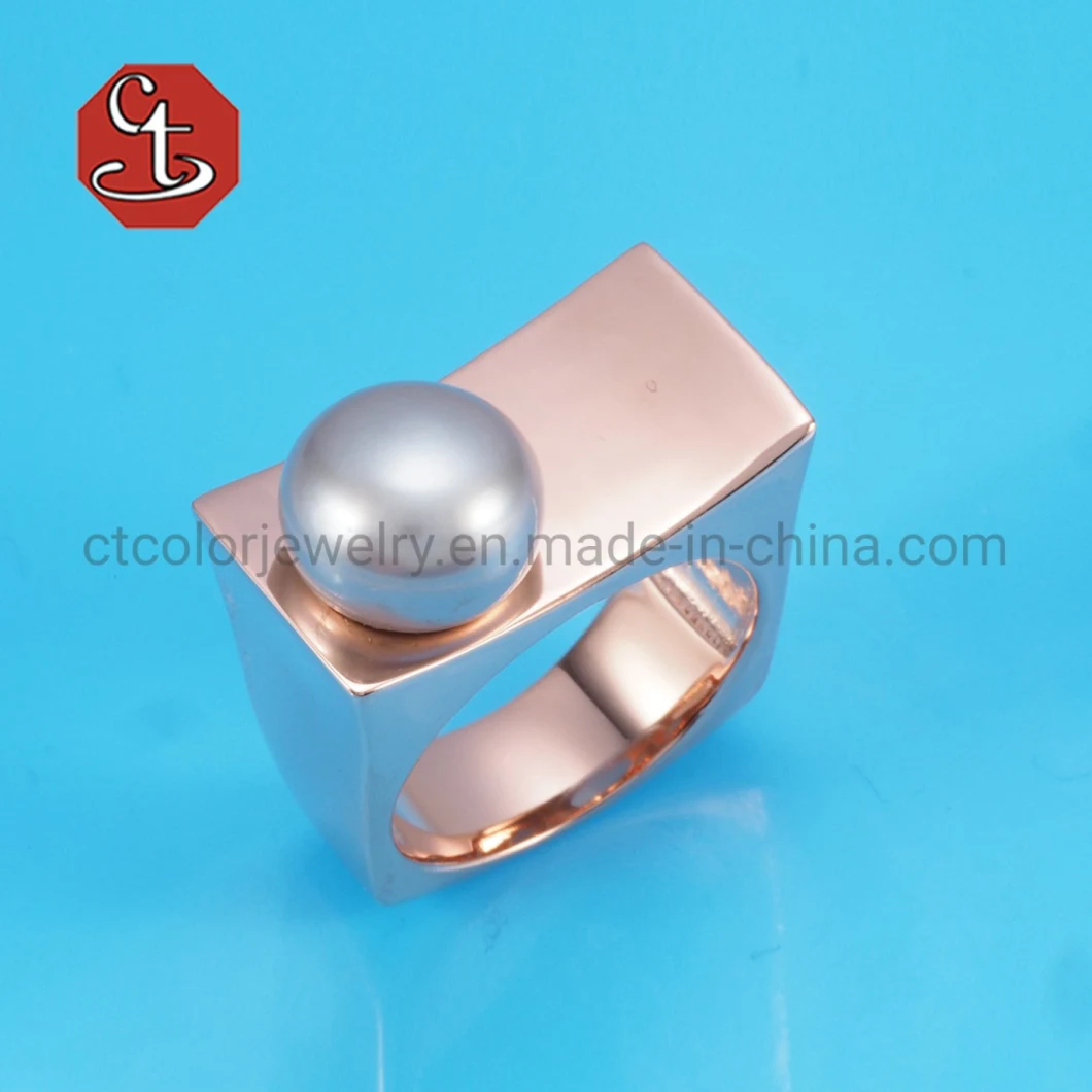 Vintage Pearl Rings for Elegant Women Creative Geometric Party Accessories 2020 Fine Jewelry Gifts