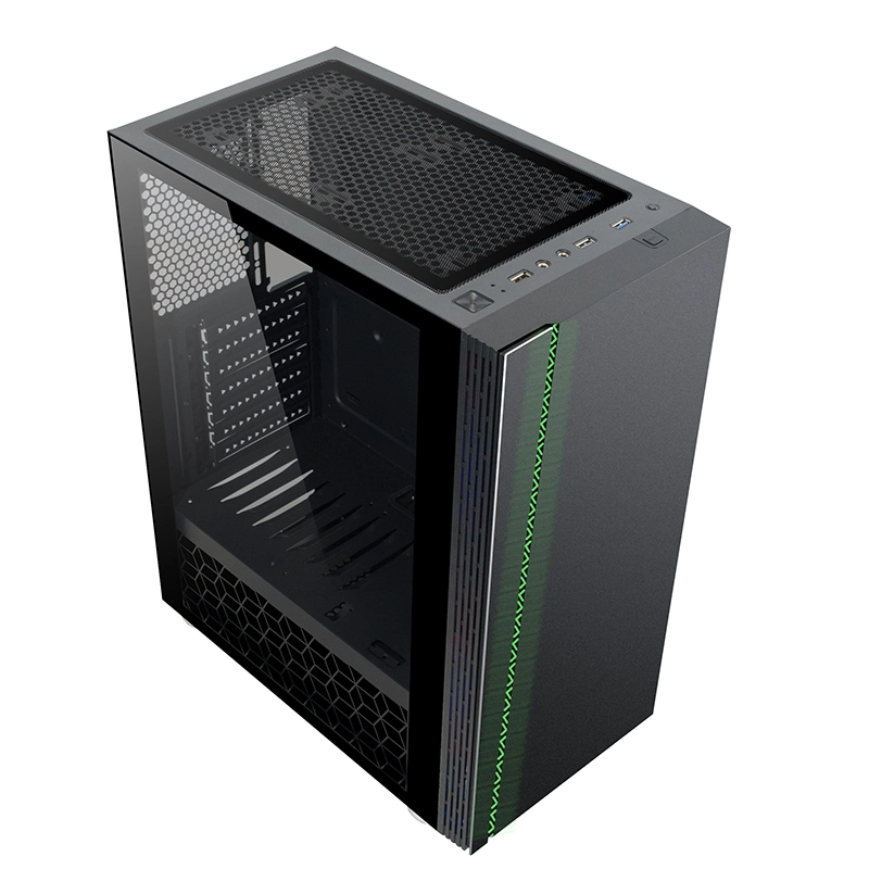 2021 High Performance Tempered Glass with Iron Mesh Panel Cabinet Gaming Computer Cases