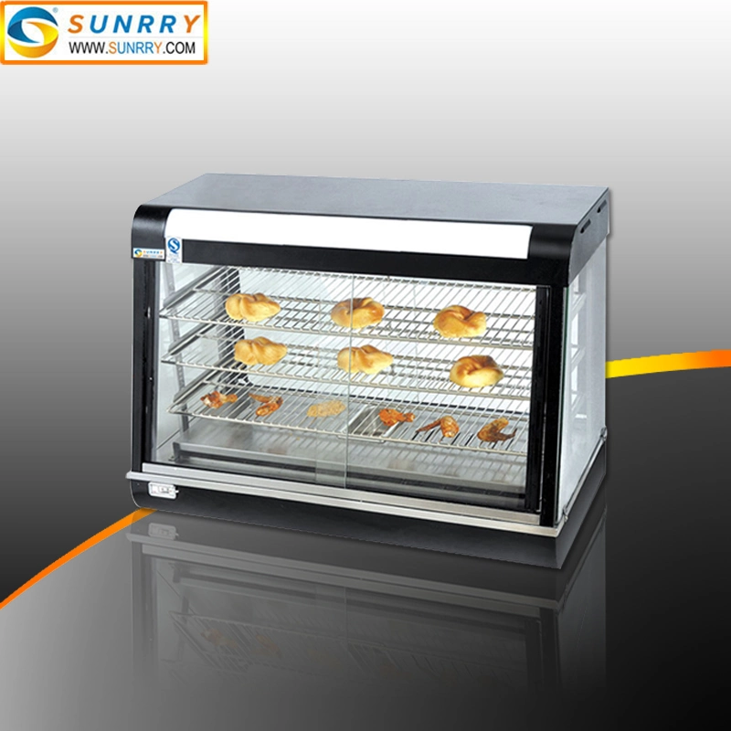 Stainless Steel Glass Hot Food Display Case Warmer Showcase