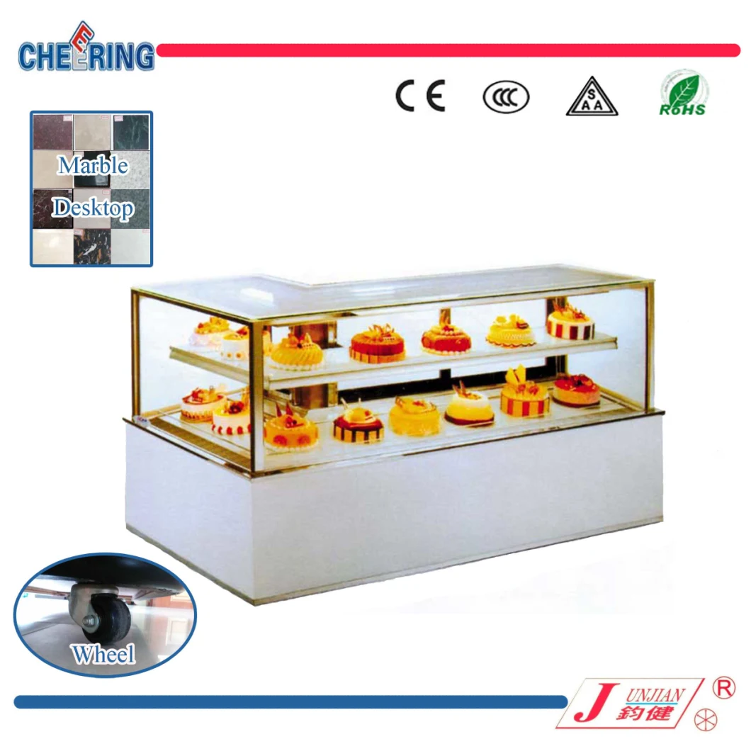 Right Angle Commercial Stainless Steel Corner Cake Display Showcase/Cabinet (AT-1500/1800/2000)