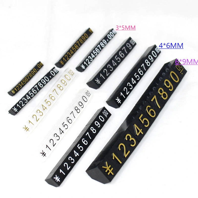 Custom Transparent Plastic Display Pricing Tag Cube for Jewelry Shop