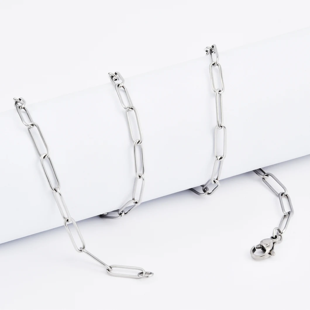 Fashion Accessories Necklace Jewelry Flat Cable Chain Bracelet Anklet Lady Jewelry Design