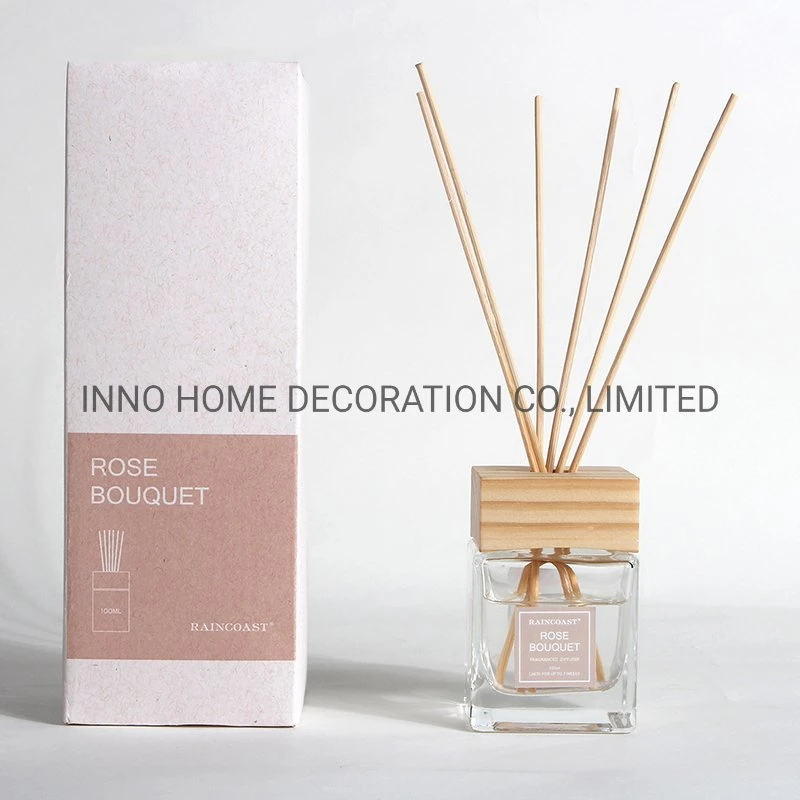 2020 Aroma Diffuser Wood Glass Bottle 100ml Home Decoration Custom Aromatherapy