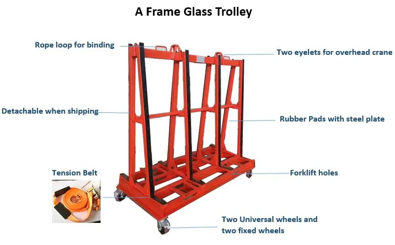 Glass Display and Moving Metal Made Combo Glass Cart Rack