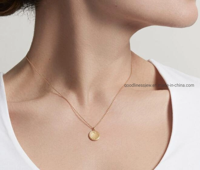 Fashion Jewelry 925 Sterling Silver or Brass Jewelry Simple Jewelry Plain Pendant for Women