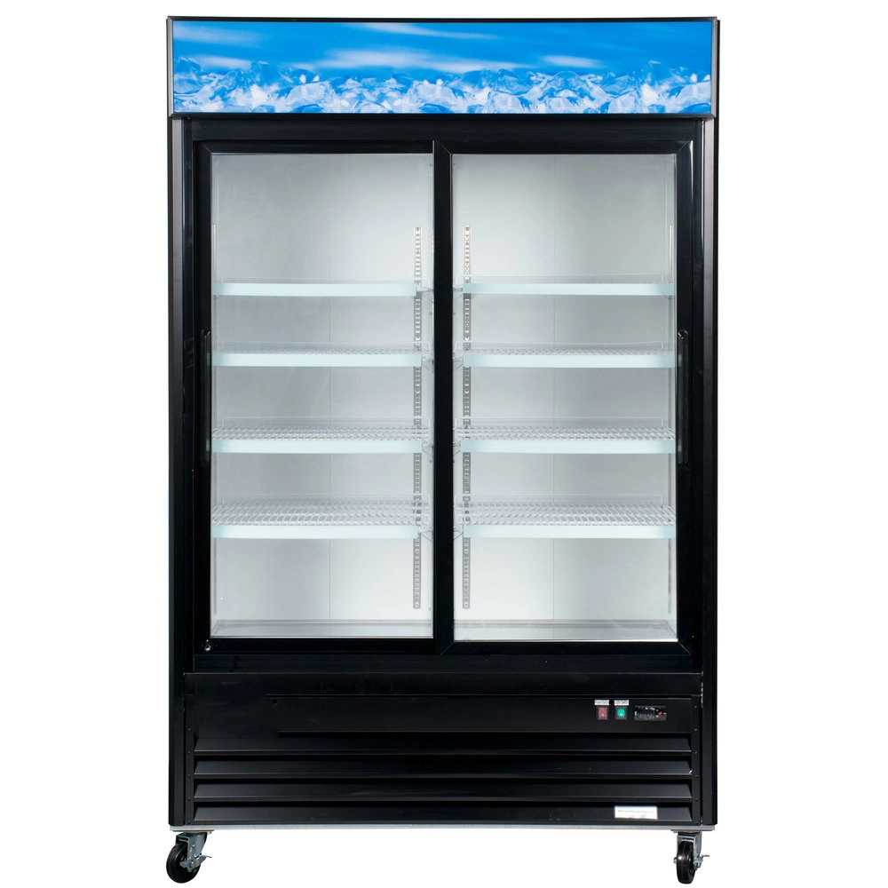 Double Door Glass Door Chiller Bakery Merchandiser Freezer Upright Showcase Cooler
