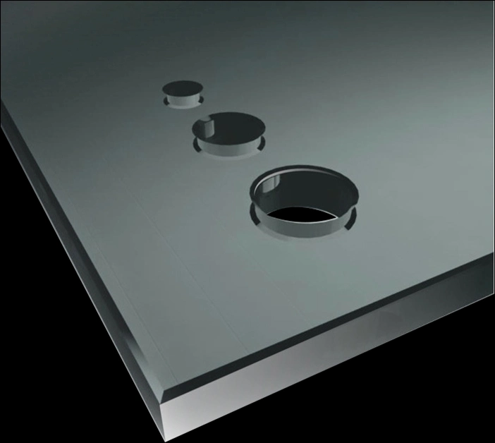 3-12mm Design Glass Kitchen Cabinets Tempered Slate Glass