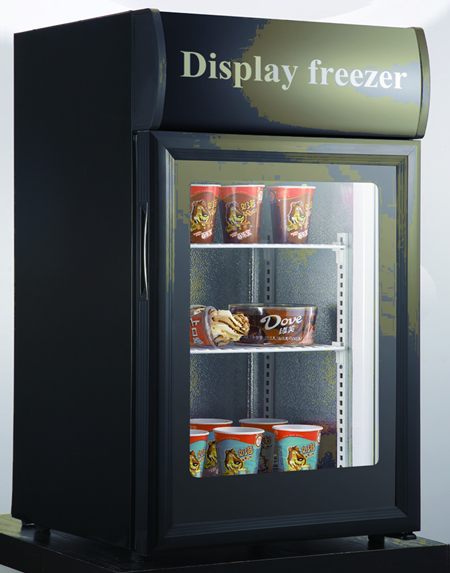 Glass Display Freezer for Supermarket Countertop Display Freezer