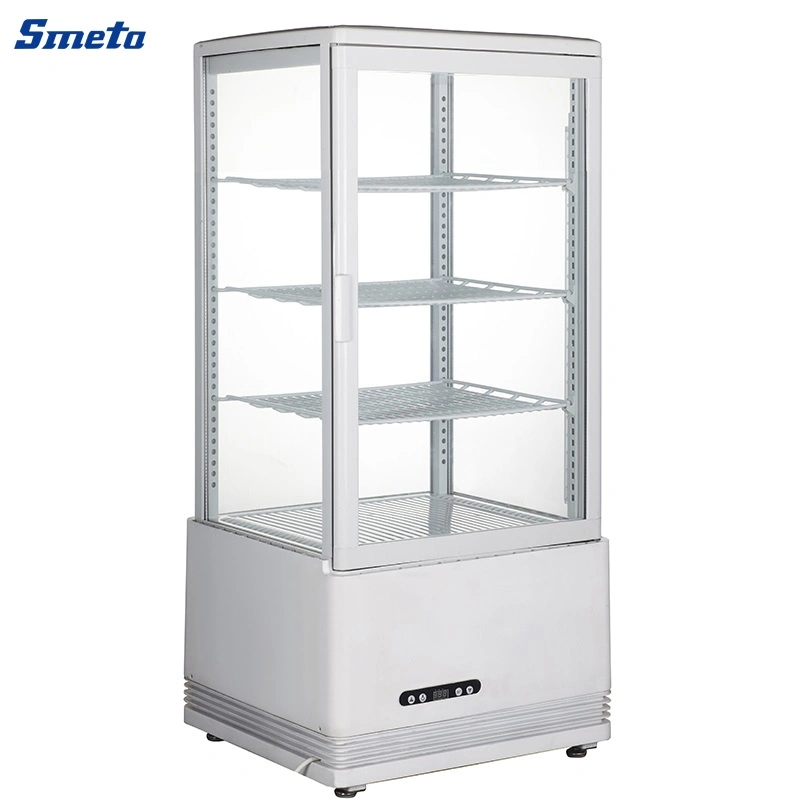 Smeta OEM Curved Glass Door Refrigerator Showcase Countertop Chiller Display