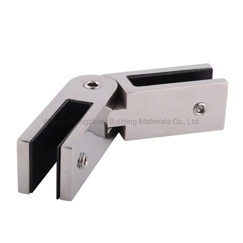 Good Quality Stainless Steel Handrail Glass Clip Adjustable Glass Clamp Glass to Glass Corner Flexible Clip