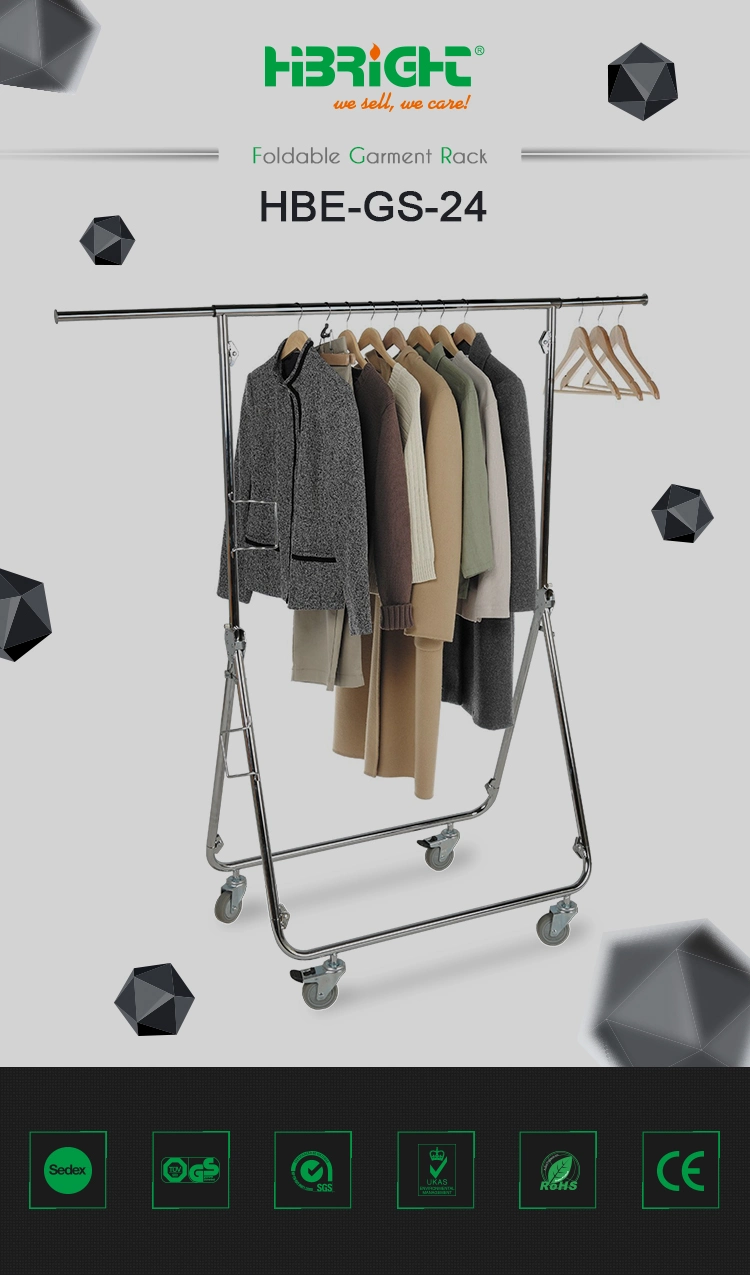 Retail Commercial Rolling Clothing Display Racks