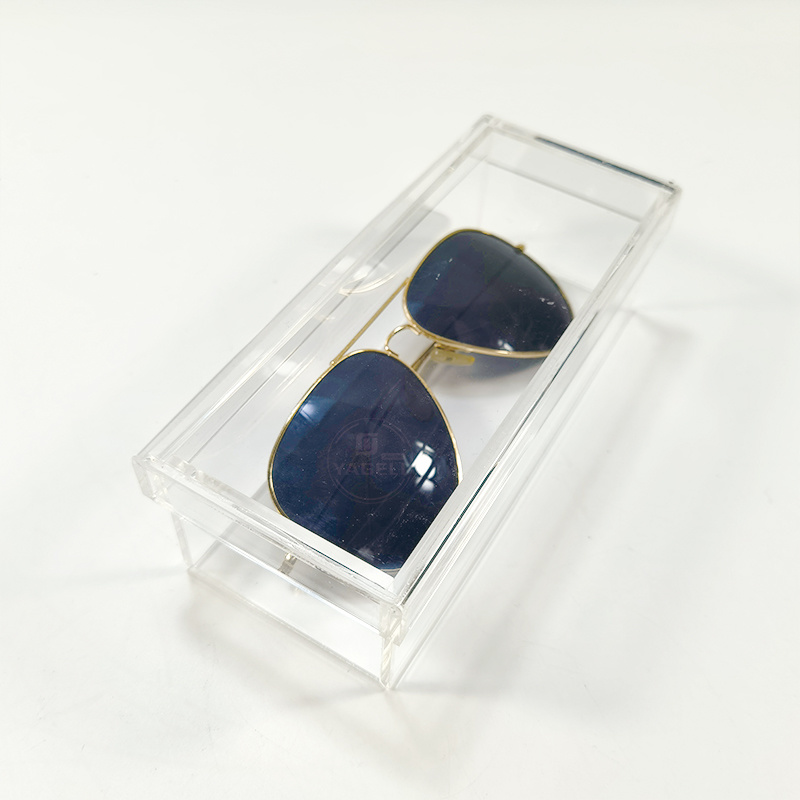 Whosale Transparent Rectangle Acrylic Sunglass Display Box Plexiglass Sunglasses Display Case