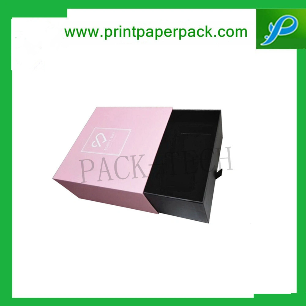 Custom Cardboard Counter Display Belt Packaging Box Small Drawer Book Box Cosmetic Box with Ribbon Pull Tab