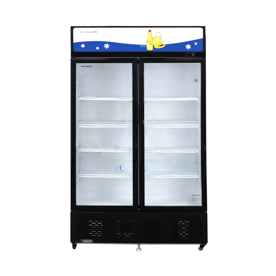 358L Single Glass Door No Frost Showcase Vertical/Upright Display Refrigerator/Chiller