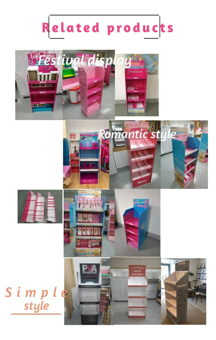 Paper Pop POS Retail Shelf Supermarkets Rack Cosmetic Cardboard Display Stand