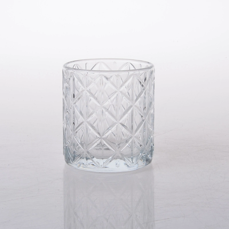 New Design Customized Style Glass Tealight Candle Holder for Home Decorative Glass Candle Jar