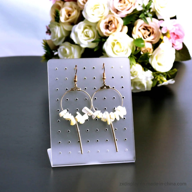 Matte Acrylic Jewelry Earrings Rack Display Stand
