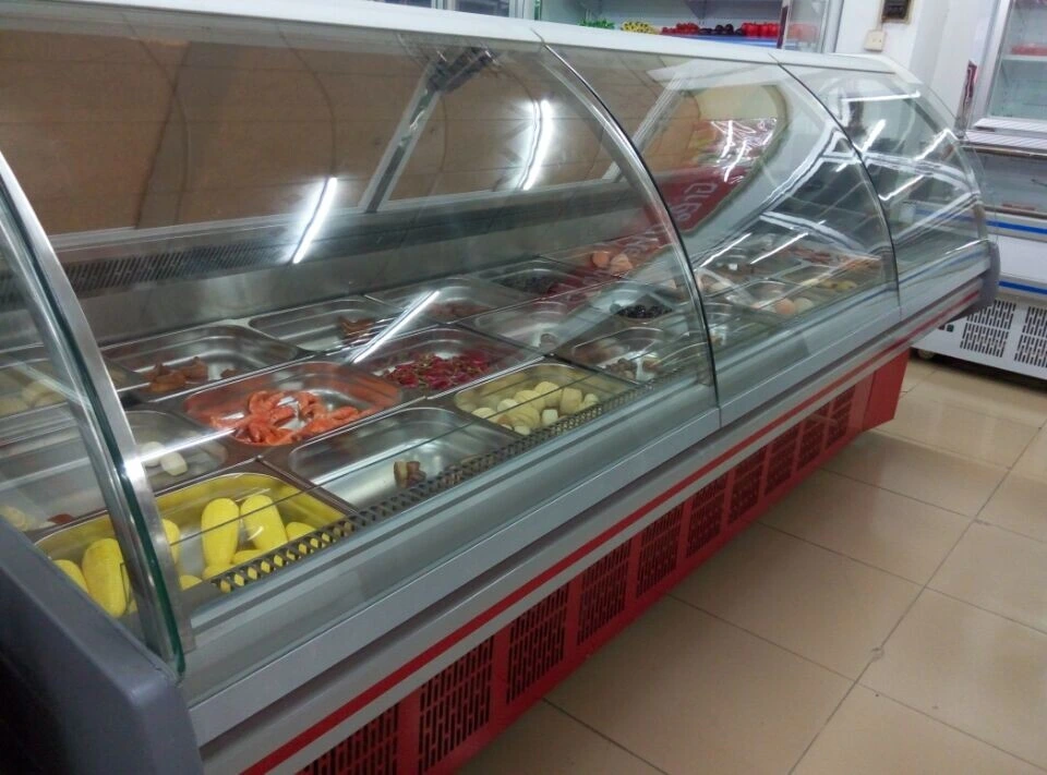 Plug - in Showcase Display Cooler Type Meat Fridge/Deli Food Showcase Refrigerator for Supermarket Shop