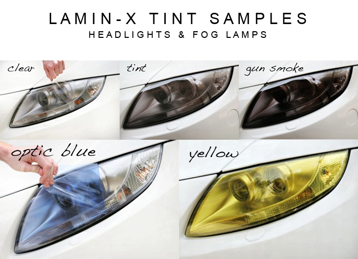 PVC Translucent Colors Self Adhesive Vinyl Car Headlight Film Tint