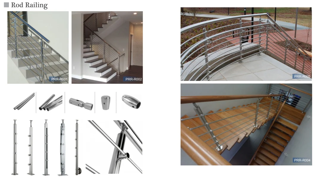 Glass Balustrade with U Channel Glass Railing for Stairs