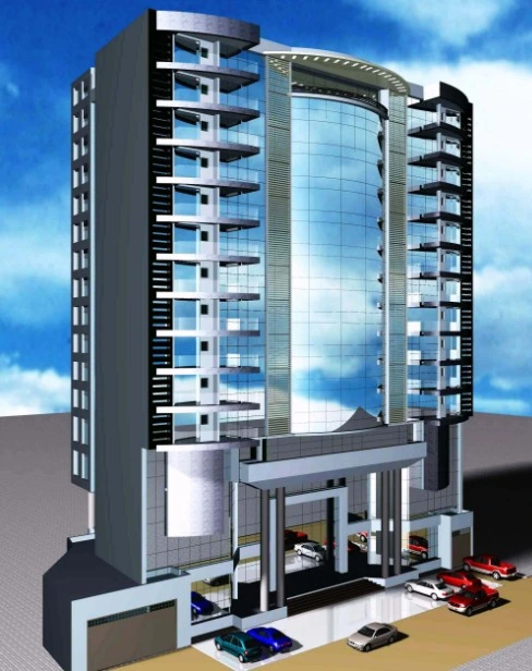 Commercial Building Hotel Exterior Fireproof Frameless Structural Glass Curtain Wall