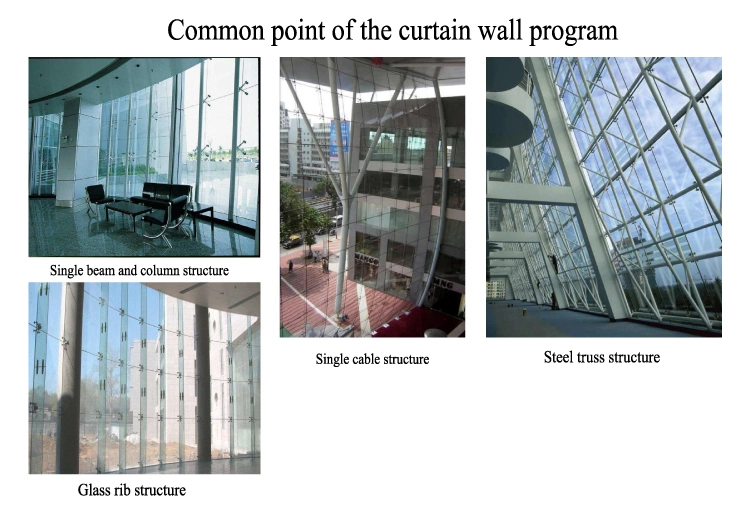 Custom Exterior Facade Glass Curtain Wall Spider System Curtain Wall Glazing System|Glazed Aluminum Curtain Walls|Glass Curtain Wall|Curtain Wall System