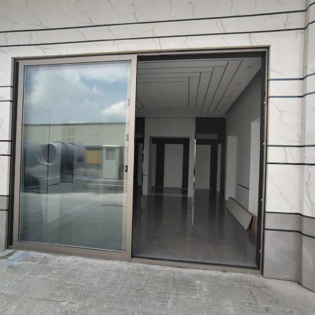 Wholesale Soundproof Customized Glass Profile Aluminium Bifold Entry Doorsliding Door with Big Glass