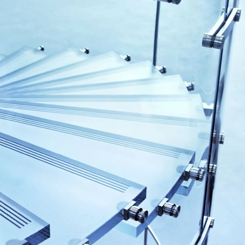 Flat or Curved Safe Antislip Tempered Laminated Glass Balustrade Floors Railings Stair System