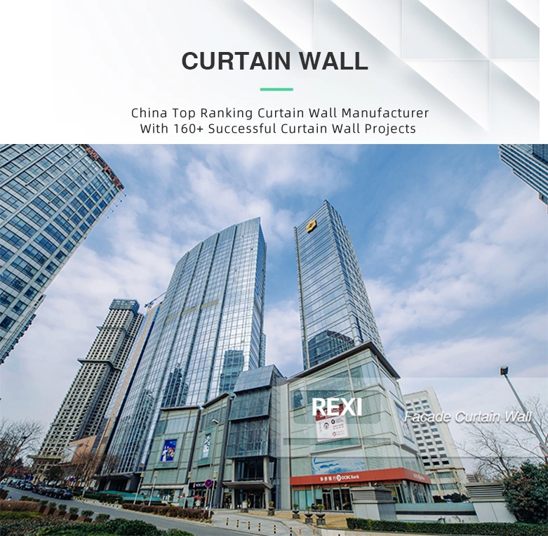 Commercial Residential Exterior Curtain Wall Shopping Mall Hotel Mixed Use Complex Storefront Shopfront Glass Facade