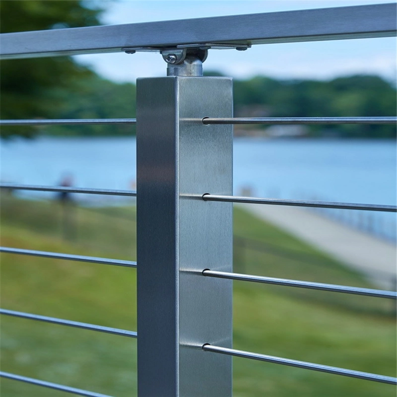 Modern Style Outdoor Glass Railing Aluminium Channel Glass Railing