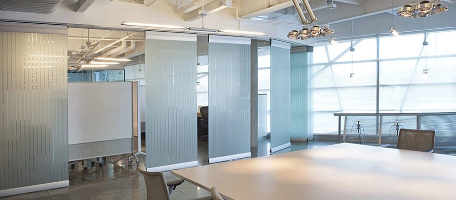All-Glass Office Walls Glazed Office Partitions Electrical Movable Frameless Glass Office Partitions