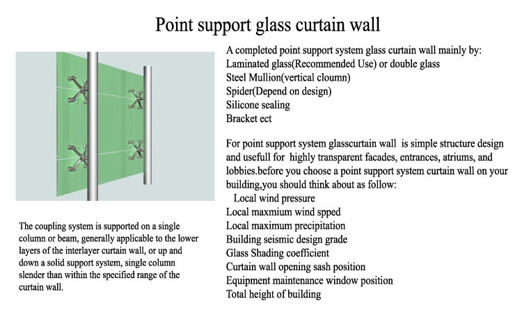 Custom Exterior Facade Glass Curtain Wall Spider System Curtain Wall Glazing System|Glazed Aluminum Curtain Walls|Glass Curtain Wall|Curtain Wall System