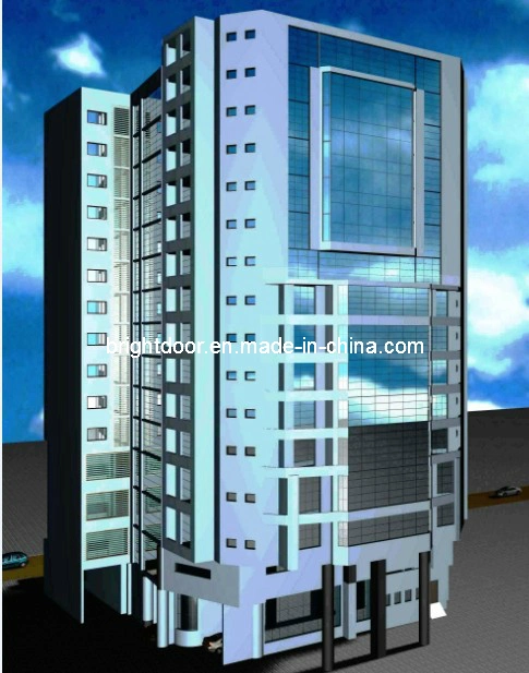 Commercial Building Hotel Exterior Fireproof Frameless Structural Glass Curtain Wall