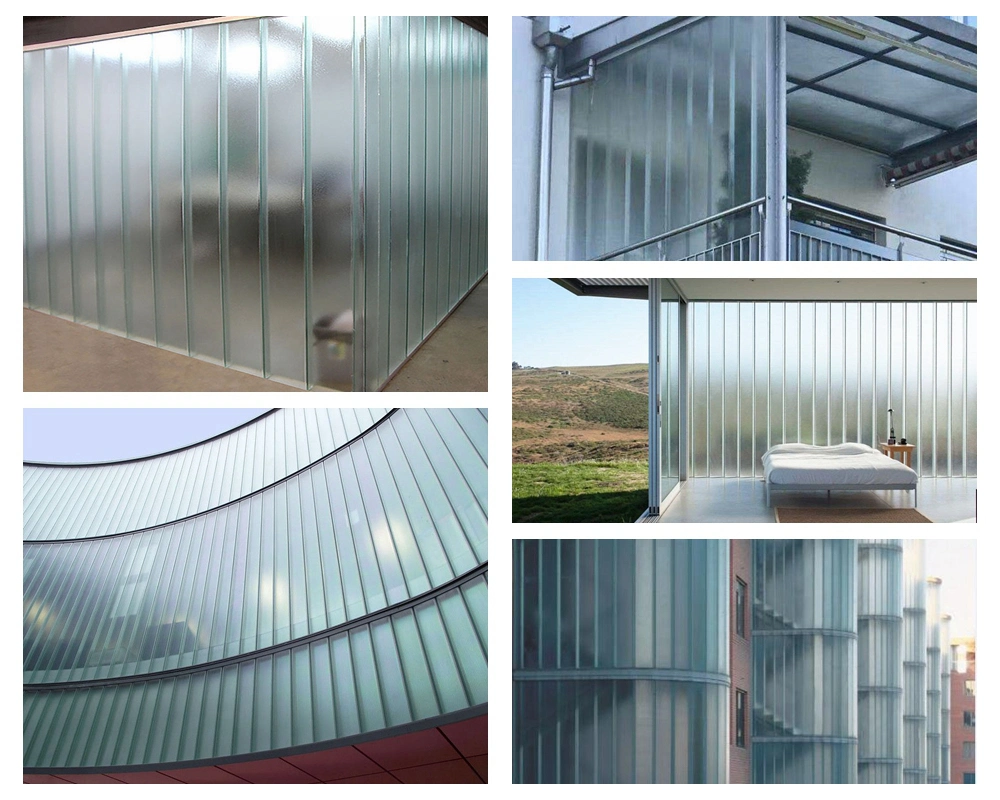 New Design Double Glazed Channel Glass, Architectural U-Shaped Glass for Facades or Interior Wall Cladding