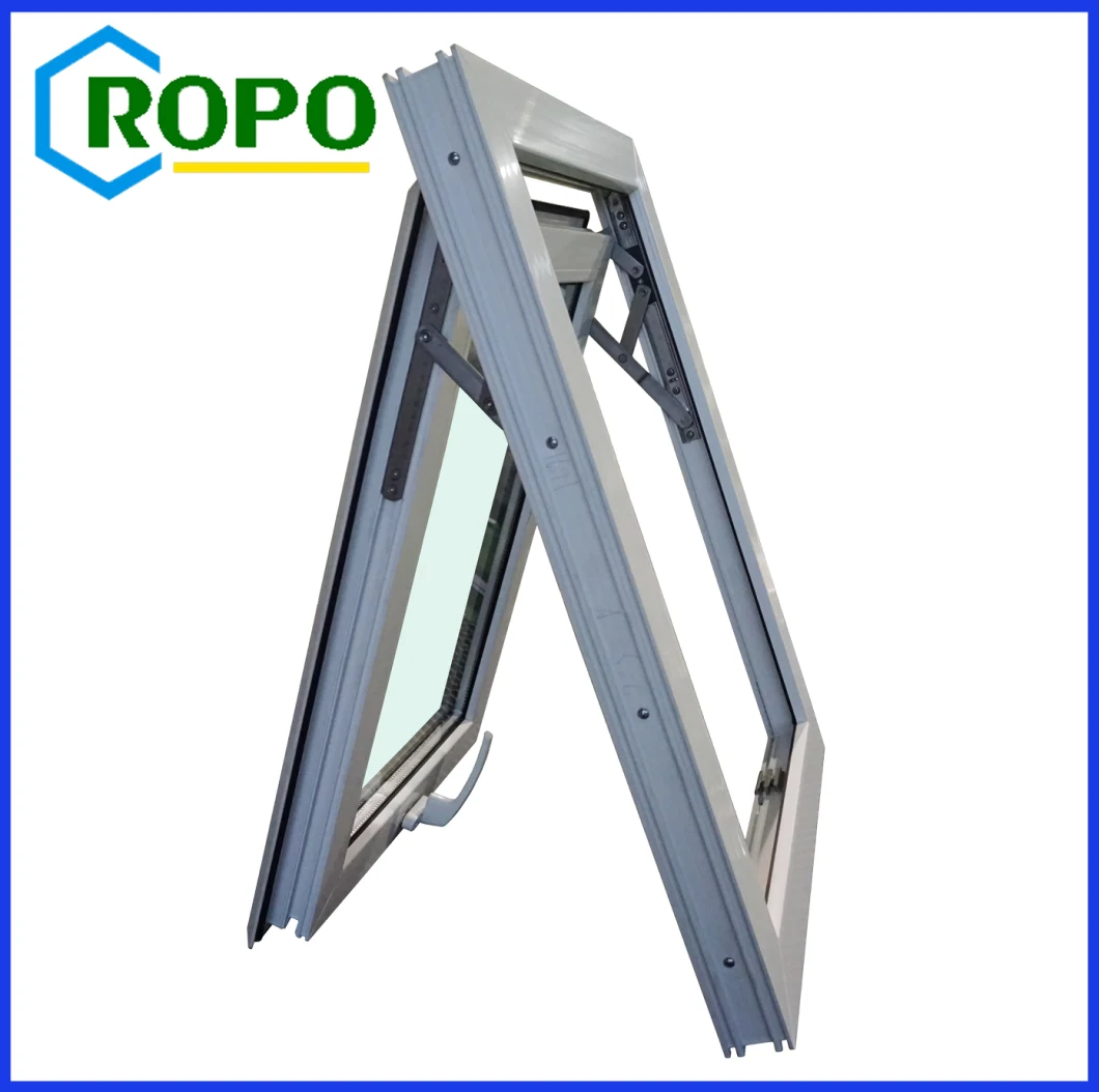 UPVC Profile Frosted Glass Exterior Awning Window