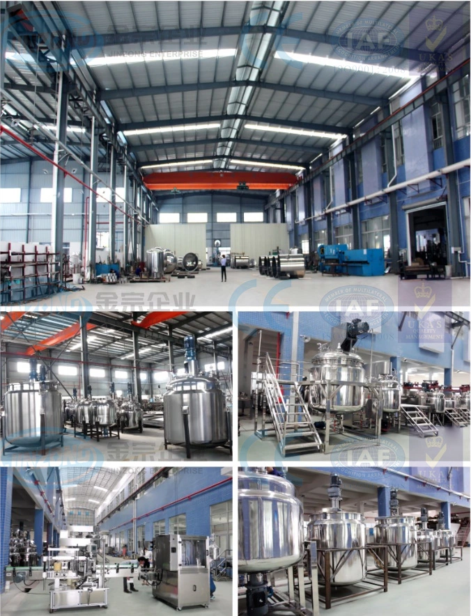 Jinzong Factory Mannufacturer Stainless Steel 500 Liter Yogurt Fermentation Tank Cosmetic Mixing Tank Stirring Tank