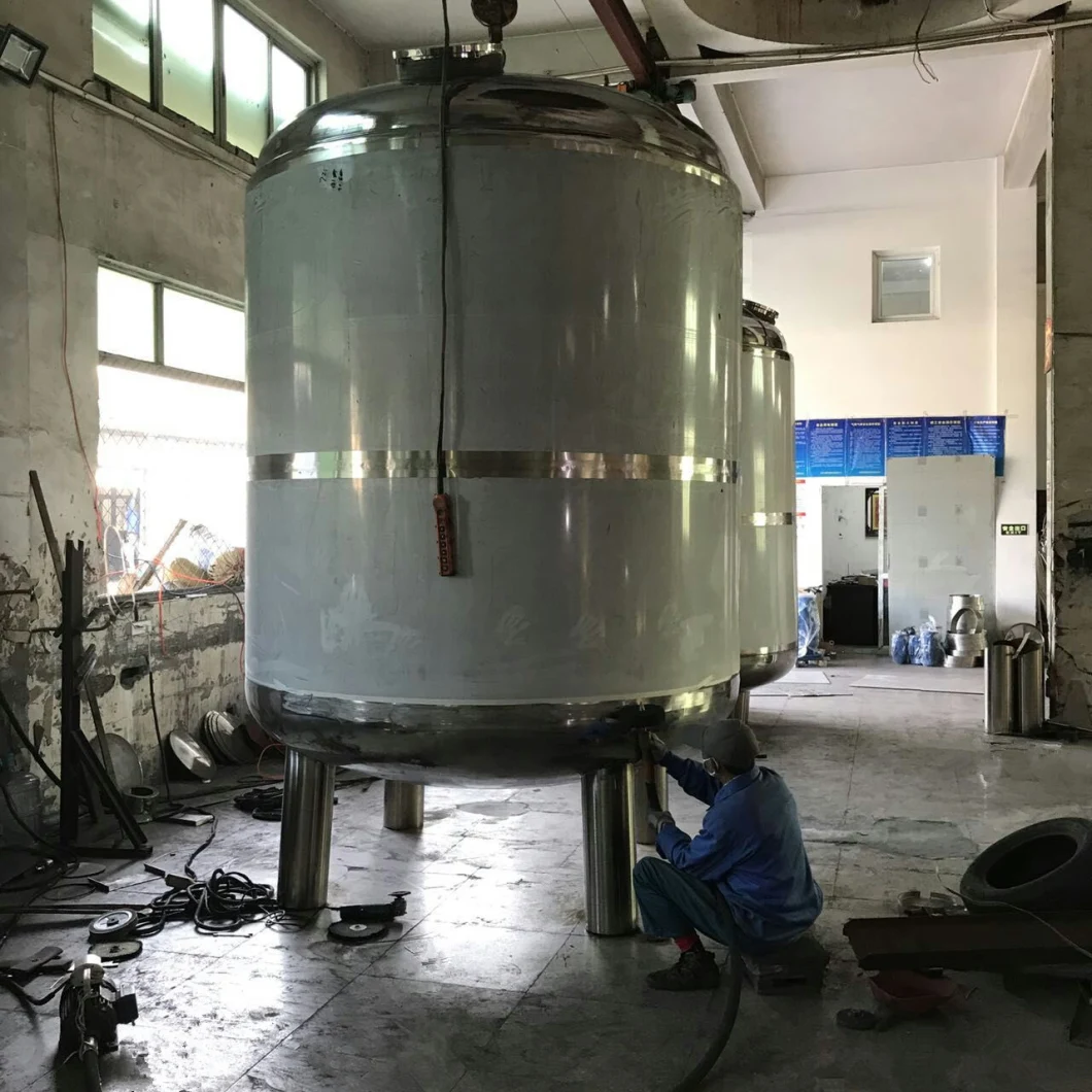 Big Stainless Steel Mixing Heating Holding Fermentation Tank