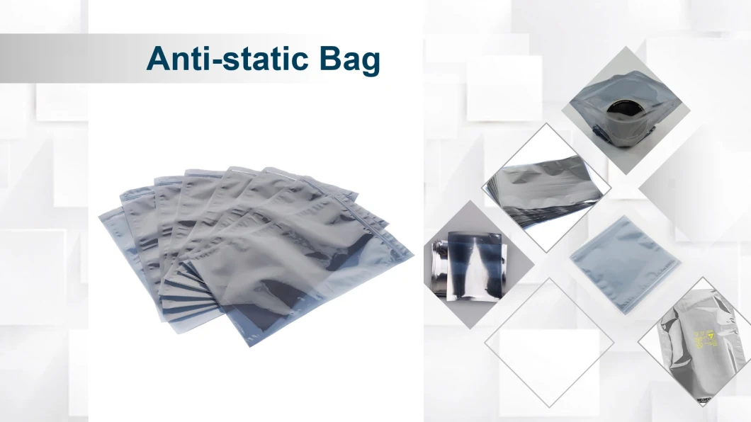Plain Anti Static Electronic Devices Storage Reclosable ESD Shielding Bags with Zipper and OEM