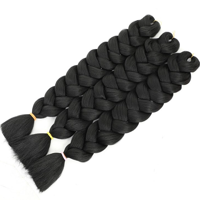PVC Low Temperature Flame Retardant Chemical Fiber Large Braid Wig Set Jumbo Braid Hair